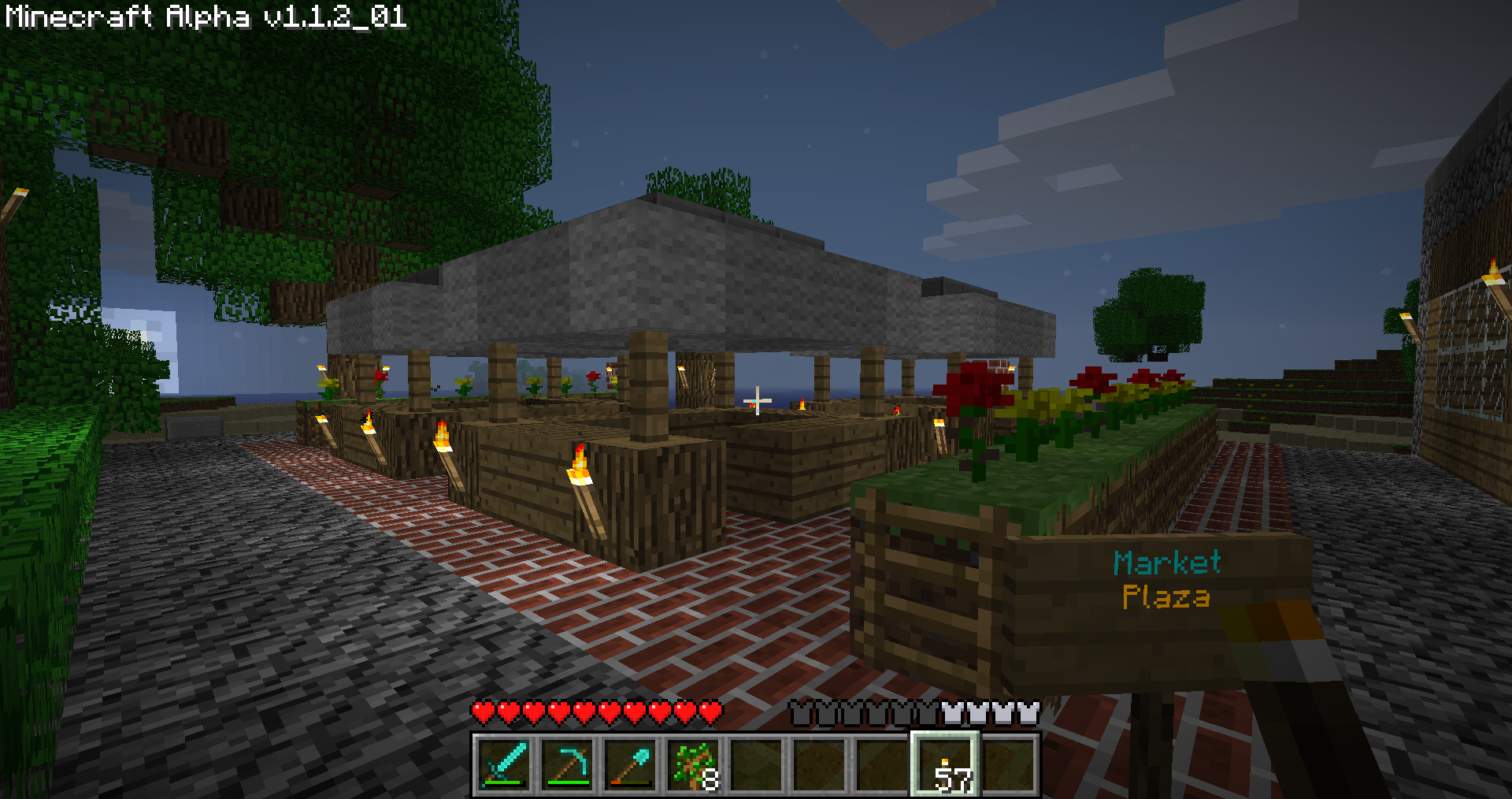 The market plaza on PlanetNostalgia
